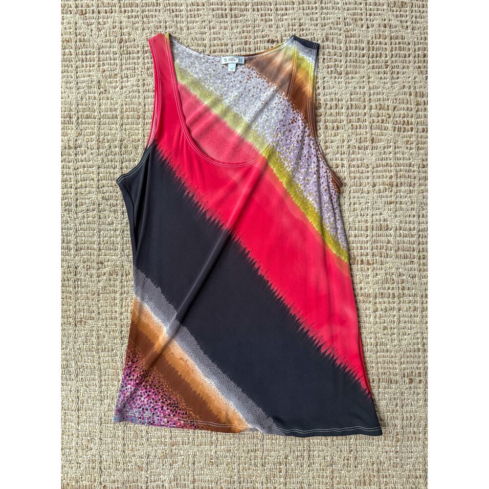 Worth Multicolor Abstract Print Sleeveless Tank Top Size 12